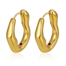 Load image into Gallery viewer, Organic Shape Hoop Earring