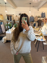 Load image into Gallery viewer, Bailey Striped Sweater- mocha