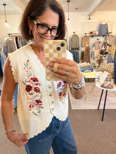 Load image into Gallery viewer, Floral Fields Embroidered Vest
