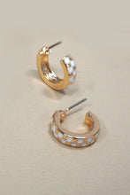 Load image into Gallery viewer, Mini Checker Hoop - White