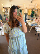 Load image into Gallery viewer, Baby Blue Gingham Dress