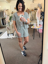 Load image into Gallery viewer, gingham set black