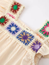 Load image into Gallery viewer, Summer Crochet Square Baby Ruffle Romper