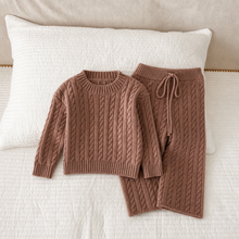 Load image into Gallery viewer, Cocoa Cable Knit Set