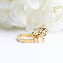 Load image into Gallery viewer, 18K Gold PVD Stainless Steel Fluted Stacking Ring