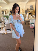 Load image into Gallery viewer, Coastal Baby Blue Romper