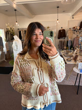 Load image into Gallery viewer, Mixed Media Floral Patchwork Jacket