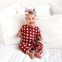 Load image into Gallery viewer, Christmas Red Plaid Bamboo Pjs