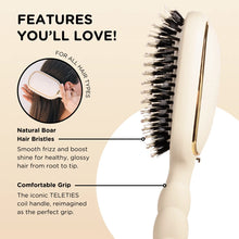 Load image into Gallery viewer, Boar Bristle Hair Brush Full Size - Tan