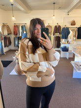 Load image into Gallery viewer, Ruby Checkered Knit Sweater