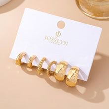 Load image into Gallery viewer, Mixed Texture Hoop Trio Earring Set