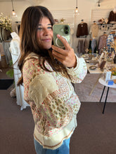 Load image into Gallery viewer, Mixed Media Floral Patchwork Jacket