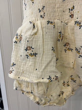 Load image into Gallery viewer, Floral Smocked Baby Romper with Matching Hat
