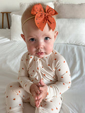 Load image into Gallery viewer, Little Pumpkin Zippy Romper Fall Baby Bamboo Pajamas PJs