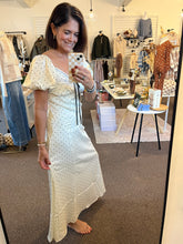 Load image into Gallery viewer, Polka Dot Satin Maxi Dress