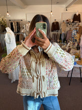 Load image into Gallery viewer, Mixed Media Floral Patchwork Jacket