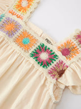 Load image into Gallery viewer, Summer Crochet Square Baby Ruffle Romper