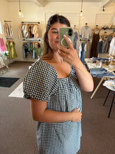 Load image into Gallery viewer, Navy Gingham Dress