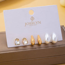 Load image into Gallery viewer, Teardrop Trio Stud Earring Set