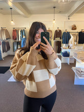 Load image into Gallery viewer, Ruby Checkered Knit Sweater
