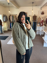 Load image into Gallery viewer, Maggie Quilted Tie Jacket - Olive