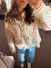 Load image into Gallery viewer, Mixed Media Floral Patchwork Jacket