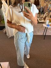 Load image into Gallery viewer, Blue Stripe Wide Leg Pant