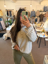 Load image into Gallery viewer, Bailey Striped Sweater- mocha