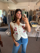 Load image into Gallery viewer, Floral Fields Embroidered Vest