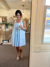 Load image into Gallery viewer, Halter blue gingham dress