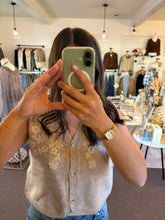 Load image into Gallery viewer, Natural Floral Embroidered Vest