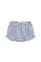 Load image into Gallery viewer, Organic Cotton Frill Bloomer - Mon Amour Stripe Indigo