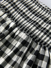 Load image into Gallery viewer, Plaid Girl Smocked Set Puff Sleeve Bloomer Set