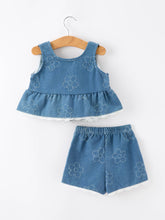 Load image into Gallery viewer, Embroidery Girl Floral Set
