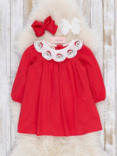 Load image into Gallery viewer, Claire Embroidered Santa Dress