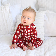 Load image into Gallery viewer, Christmas Red Plaid Bamboo Pjs