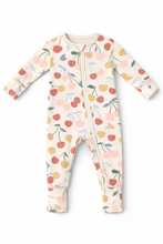 Load image into Gallery viewer, Sweet Cherries Zip Pajamas