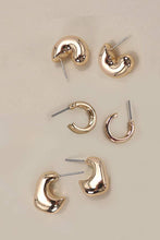 Load image into Gallery viewer, Bubble Hoop Huggie Trio Earrings