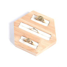 Load image into Gallery viewer, Gold Stainless Steel Cubic Zirconia Sunburst Rectangle Ring