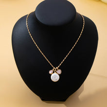 Load image into Gallery viewer, Baroque Pearl Coin Opal Necklace