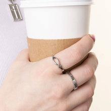 Load image into Gallery viewer, 18K Gold PVD Stainless Steel Fluted Stacking Ring