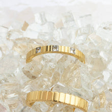 Load image into Gallery viewer, 18K Gold PVD Stainless Steel Fluted Stacking Ring
