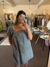 Load image into Gallery viewer, Navy Gingham Dress
