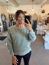 Load image into Gallery viewer, Grace Washed Top - Moss
