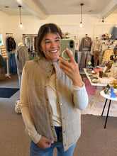 Load image into Gallery viewer, Caramel Gingham Printed Vest
