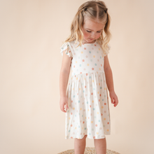 Load image into Gallery viewer, Bamboo Short Sleeve Twirl Dress - Sunlit Daisy
