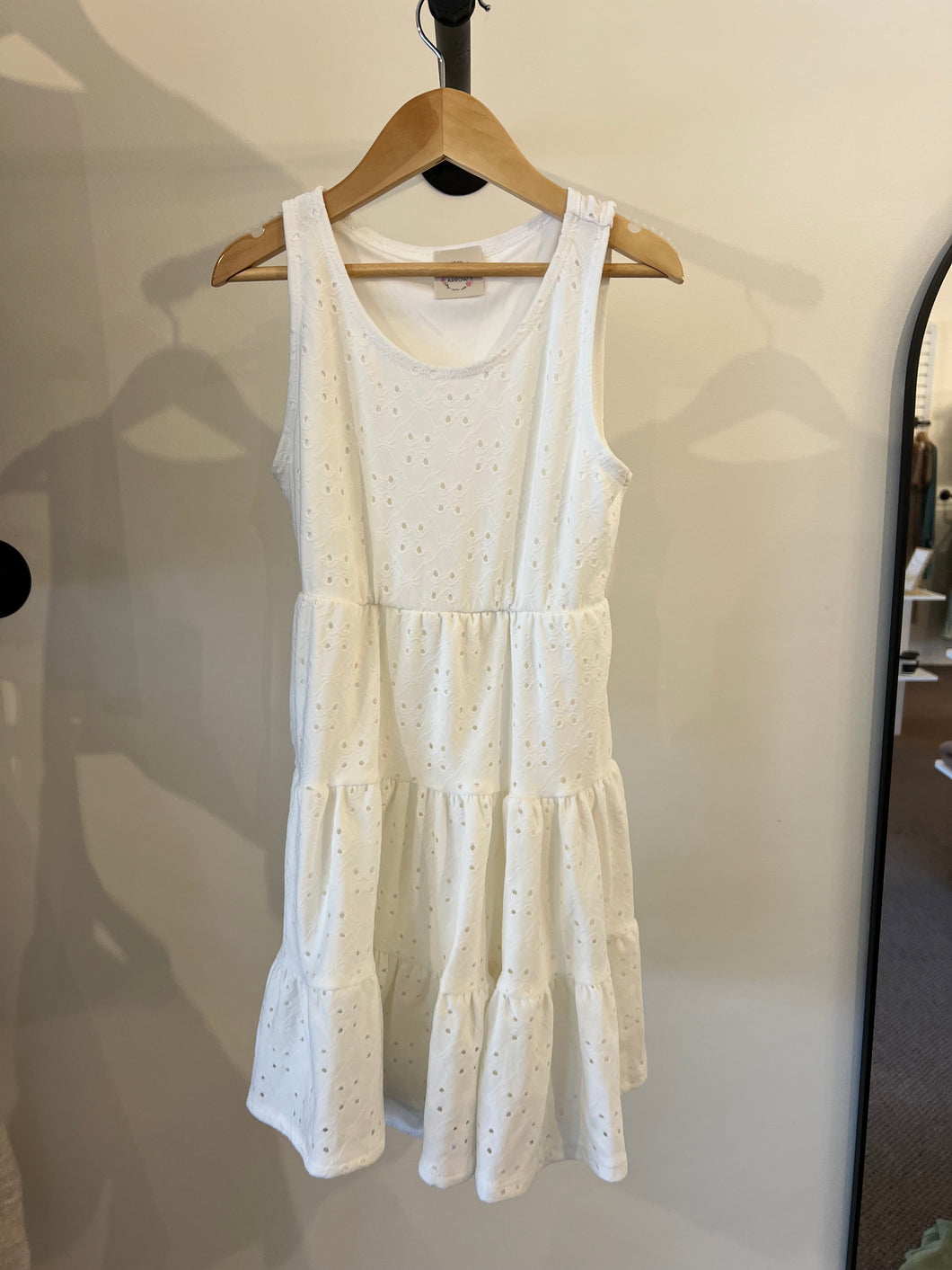 Kids White Eyelet Dress