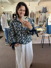 Load image into Gallery viewer, Camille Floral Quilted Jacket - Navy
