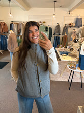 Load image into Gallery viewer, Navy Gingham Printed Vest
