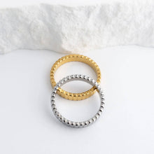 Load image into Gallery viewer, 18K Gold PVD Stainless Steel Fluted Stacking Ring
